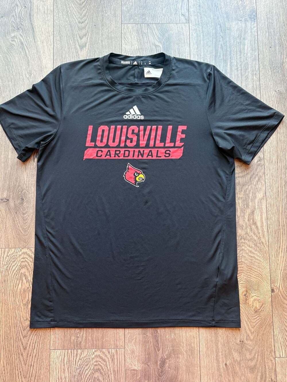 Adidas Louisville Cardinals Black AEROREADY Training T-Shirt Size Medium